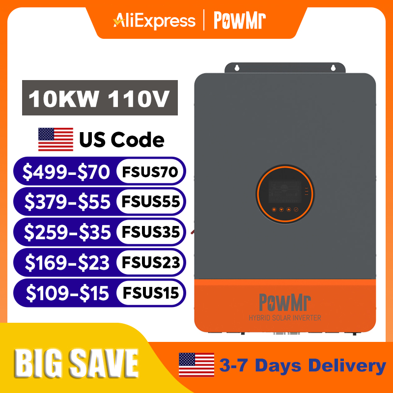 Drone Solar Charger - PowMr 16KW 10KW Inwerter Jednofazowy 110V